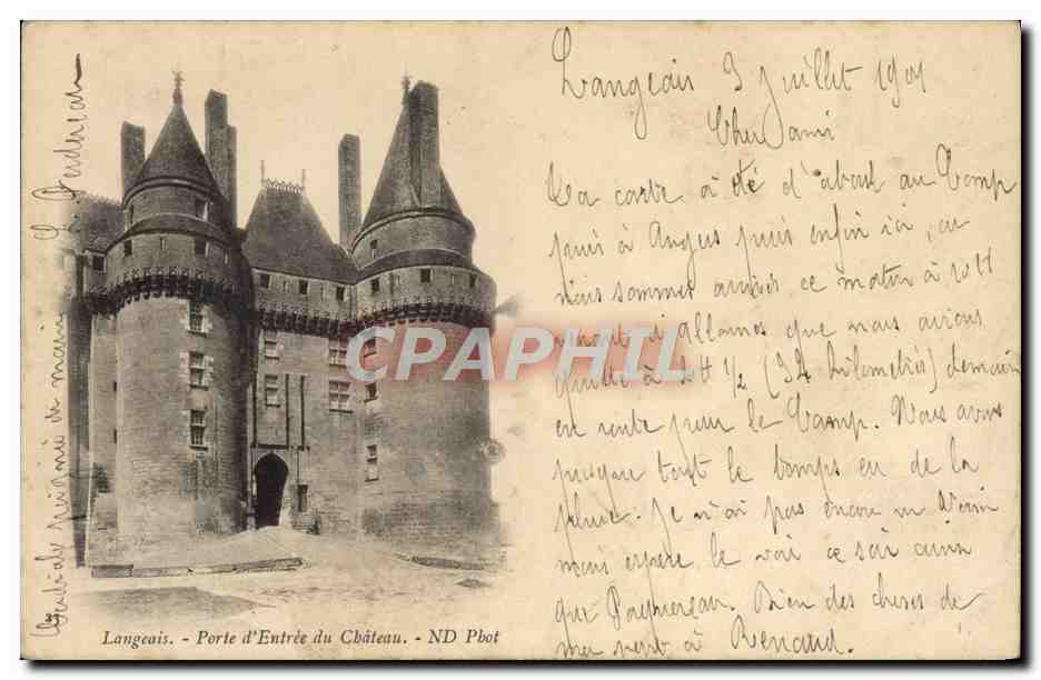 CPA Langeais Porte D'Entree Du Chateau