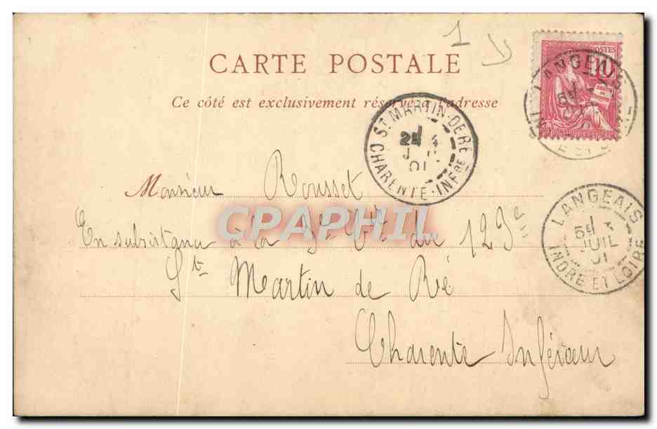 CPA Langeais Porte D'Entree Du Chateau — Rückseite