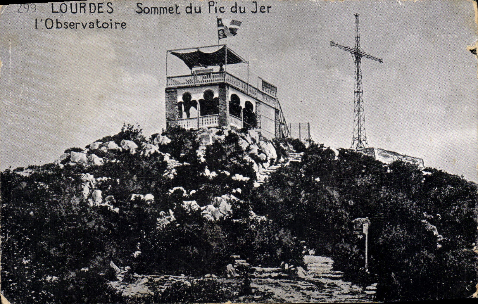 CPA Lourdes Sommet Du Pic Du Jer I'Observatoire