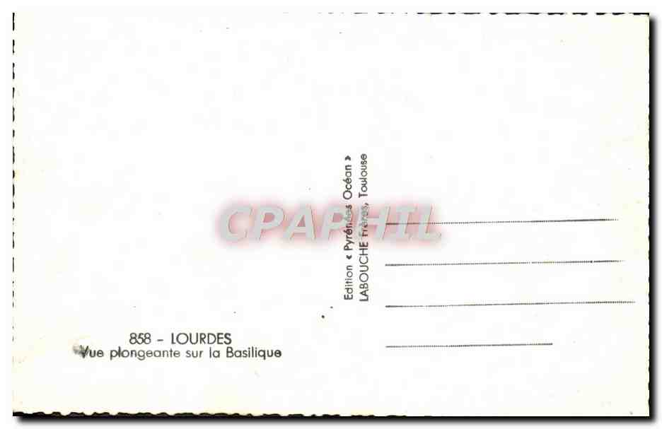 CPAMLourdes Vue Plongeante Sur La Basilique — Verso