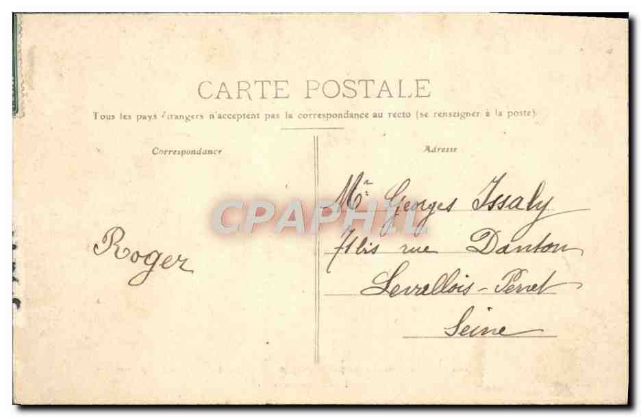 CPA Lyon Union Des Corps De Sapeurs Pompiers De La Region Lyonnaise Poste Central — Back