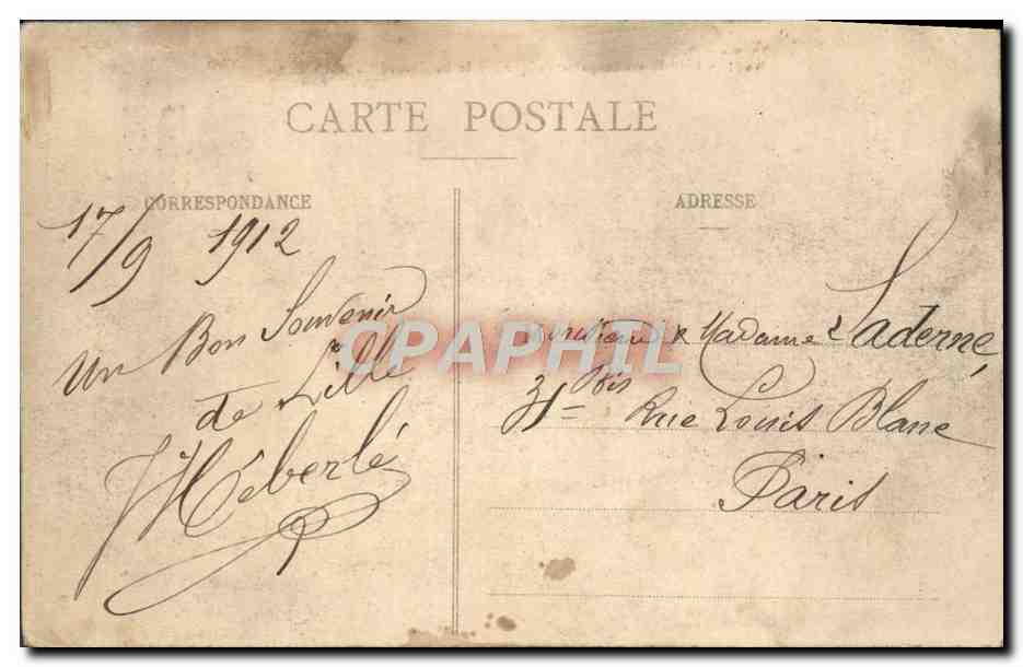 CPA Lille Vue Panoramique Sur Le Boulevard Carnot Tramway Train — Verso