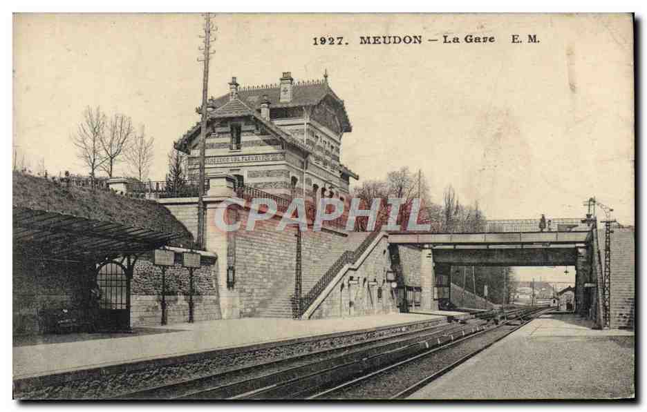 Meudon — La Gare — Éditeur E.M. — 1927