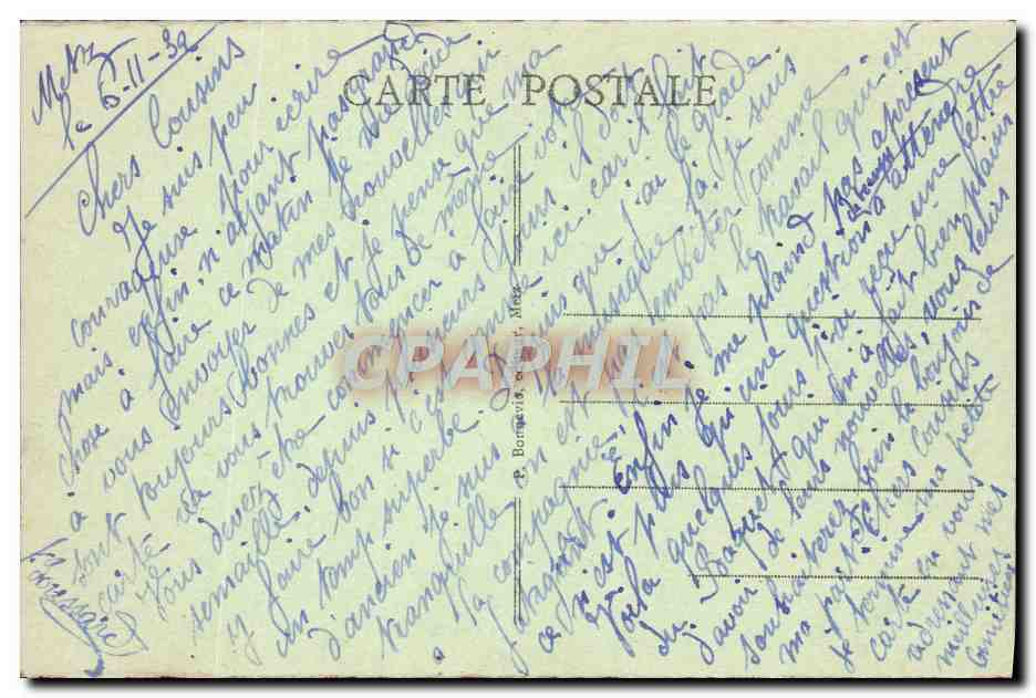 Metz — Vue prise du Belvédère de l'Esplanade — éditeur CPAPHIL, n° 53 — Verso