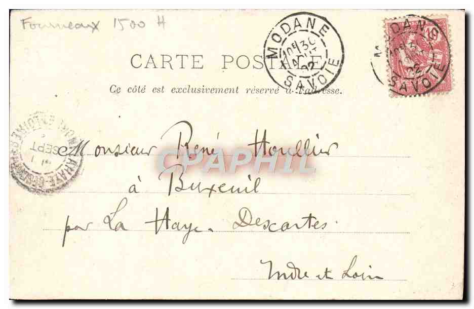 CPA Modane Fourneaux — Rückseite