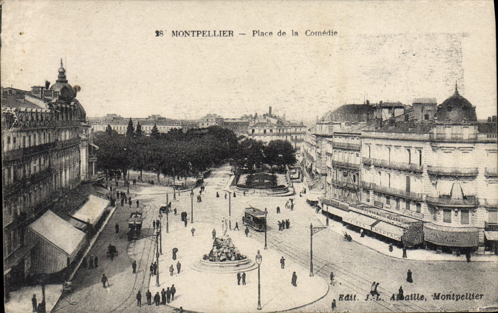 CPA Montpellier Place De La Comedie