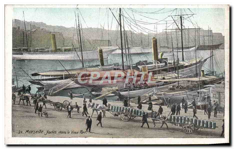 Marseille - Yachts dans le Vieux Port — éditeur Dorjon, n°24