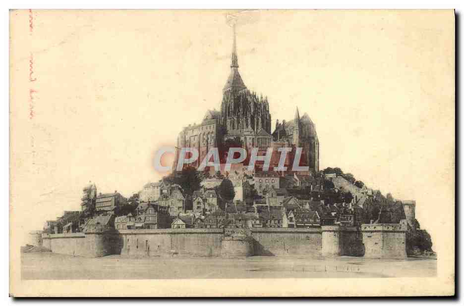 CPA Abbaye du Mont Saint Michel Vue generale
