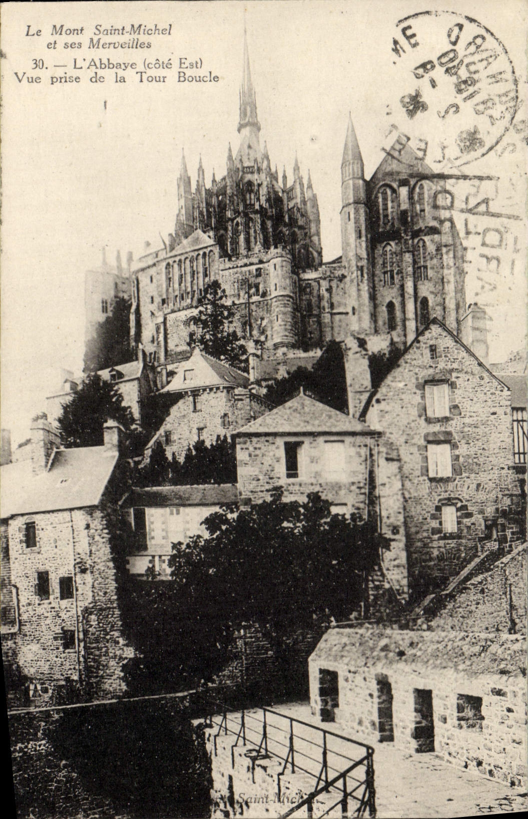 CPA Le Mont Saint Michel L'abbaye Vue prise de la tour Blanche Daguin
