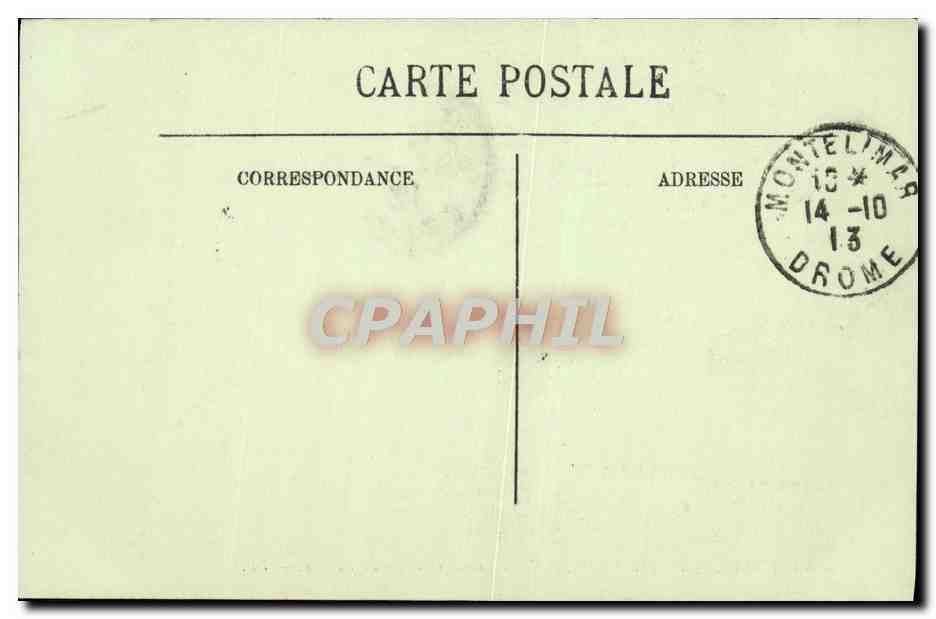 CPA Montelimar Porte St Martin Les casernes et route de Valence  — Rückseite