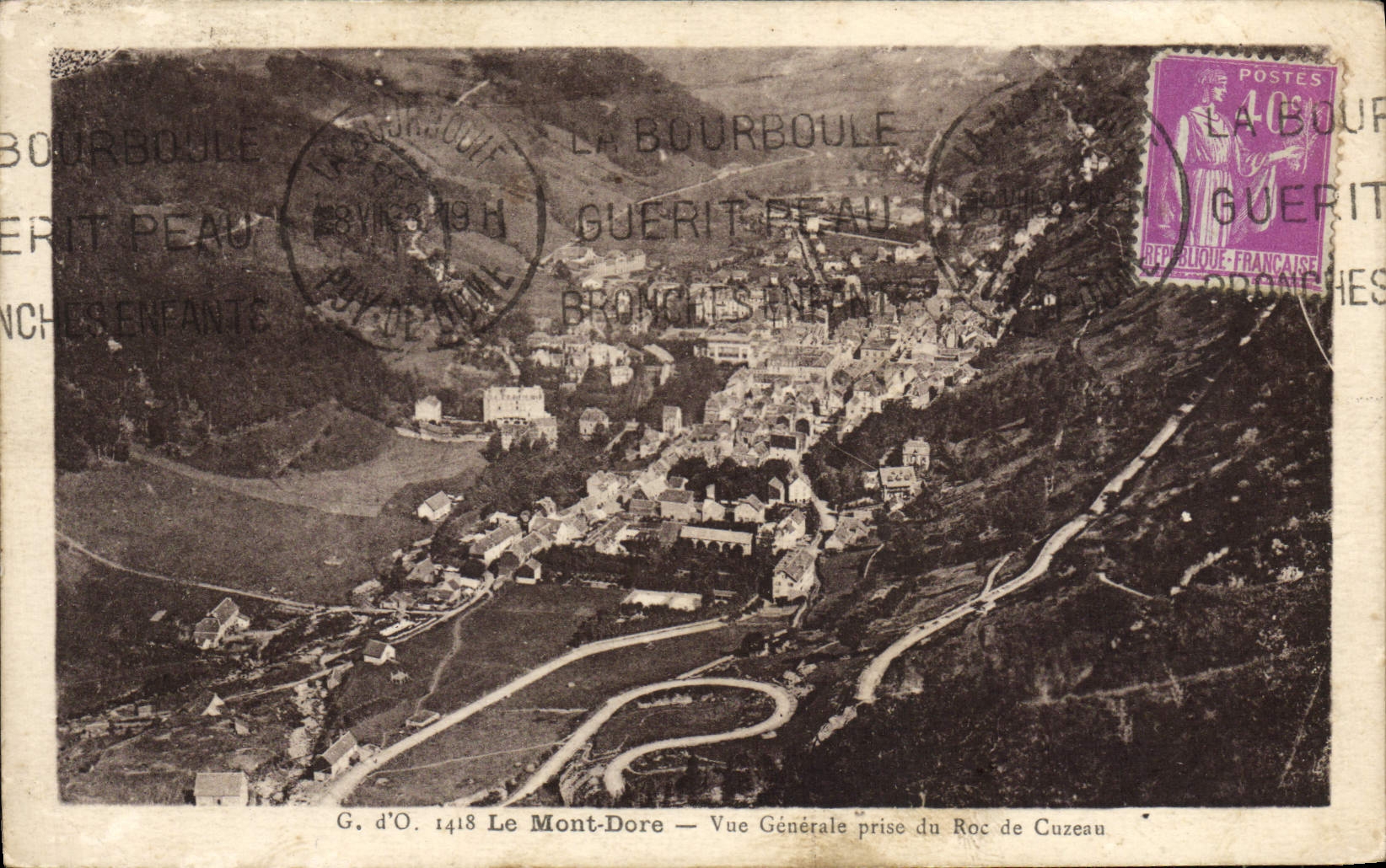 CPA Le Mont Dore Vue generale prise du rox de Cuzeau