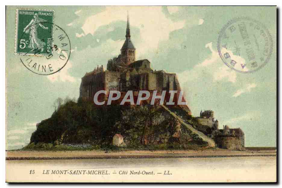 Le Mont-Saint-Michel — Côté Nord-Ouest — LL. — Éditeur LL.