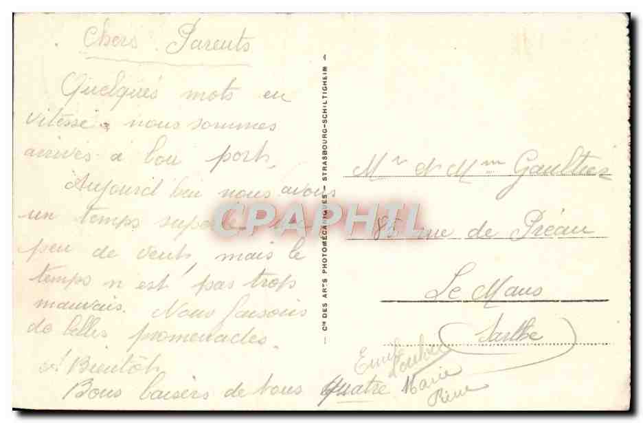 CPA Morgat Entree de la grotte de l'autel — Rückseite