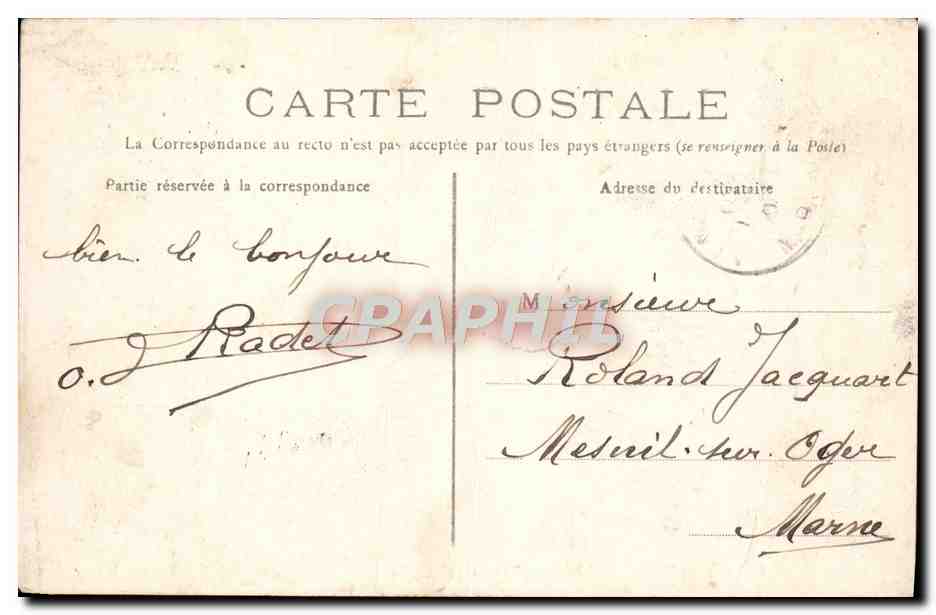 CPA Chateau de Montmirail Entree principale  — Verso