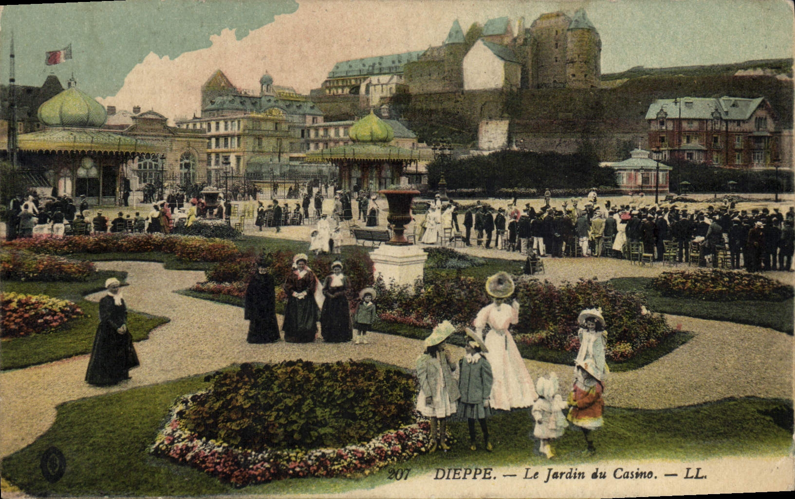 CPA Dieppe Le Jardin Du Casino
