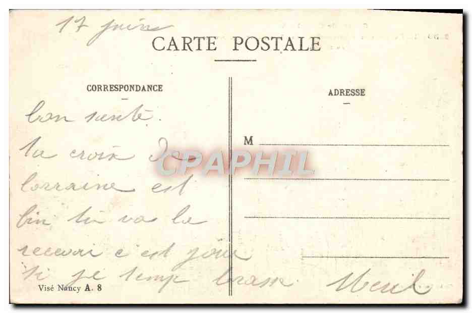 CPA Guerre Badonviller Rue De La Gare Apres Les Combats et l'invasion bavaoise Militaria — Verso