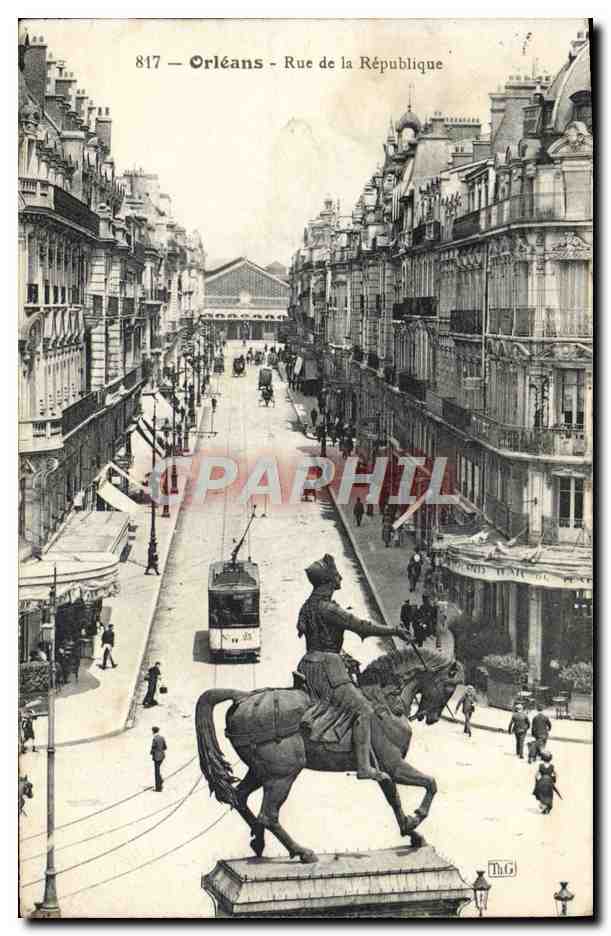 CPA Orleans Rue De La Republique Jeanne d'Arc