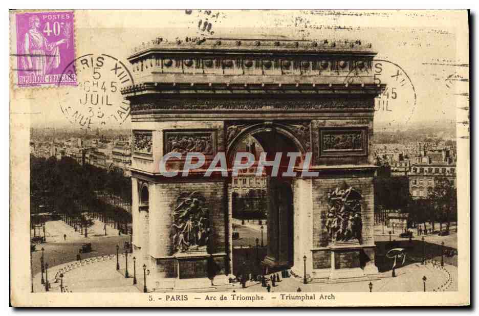 CPA Paris Arc De Triomphe 