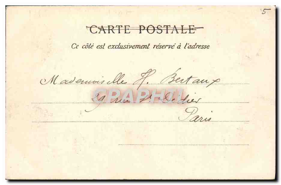 FALAISE — La Fontaine d'Arlette — La C.P.A. Paris, n°16 — Rückseite