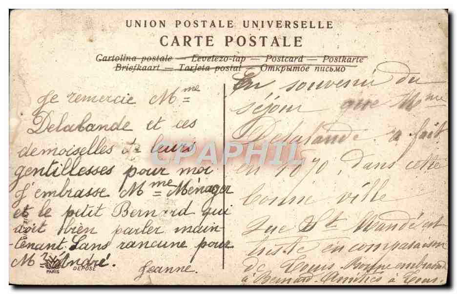 CPA Falaise Coiffes Normandes Folklore  — Rückseite