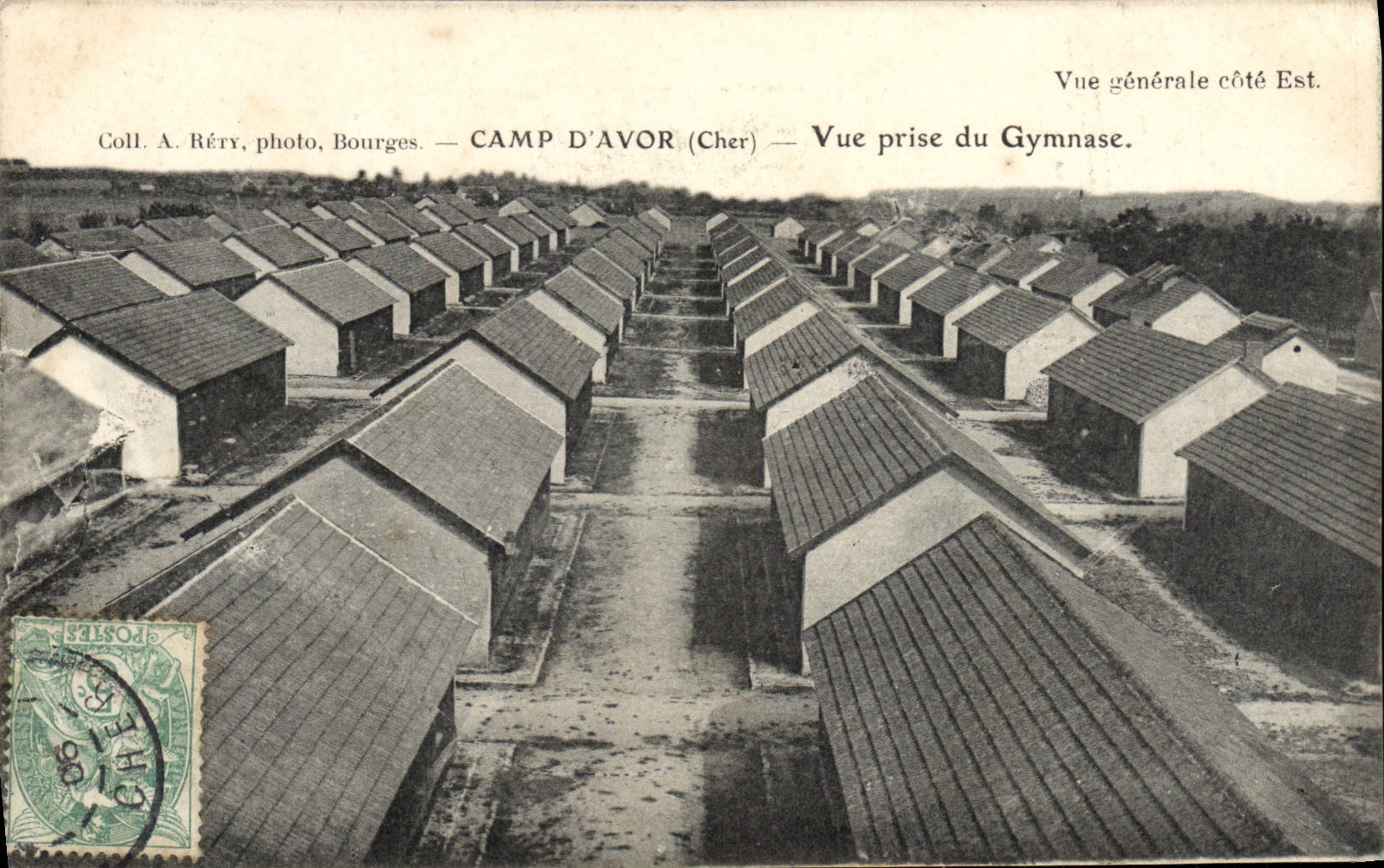 Camp d'Avor (Cher) — Vue générale côté Est — Coll. A. Réty, photo Bourges