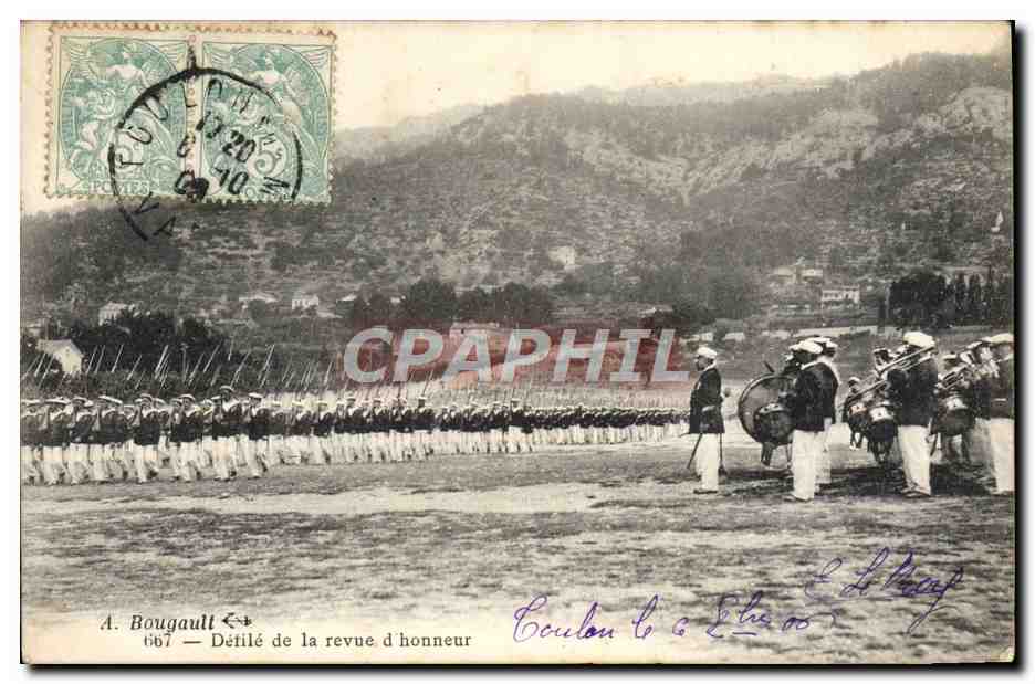 CPA Bougault Detile De La Revue D'Honneur Marins Bateau Militaria 