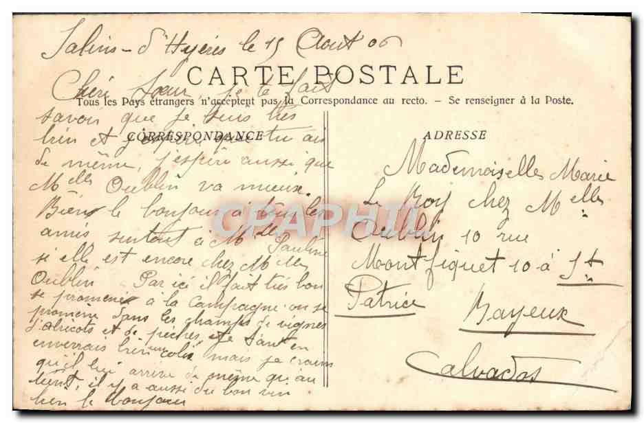 CPA La Couronne Vaisseau Ecole Der Cannonniers  — Verso