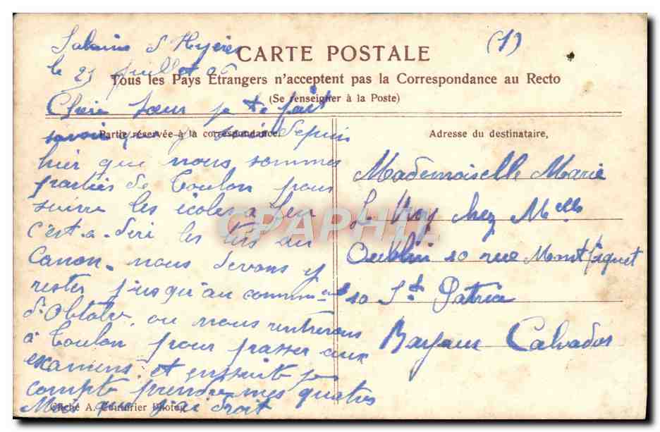 Bouvet — Cuirassé d'Escadre — Marine Militaire Française — n°312 — Reverso