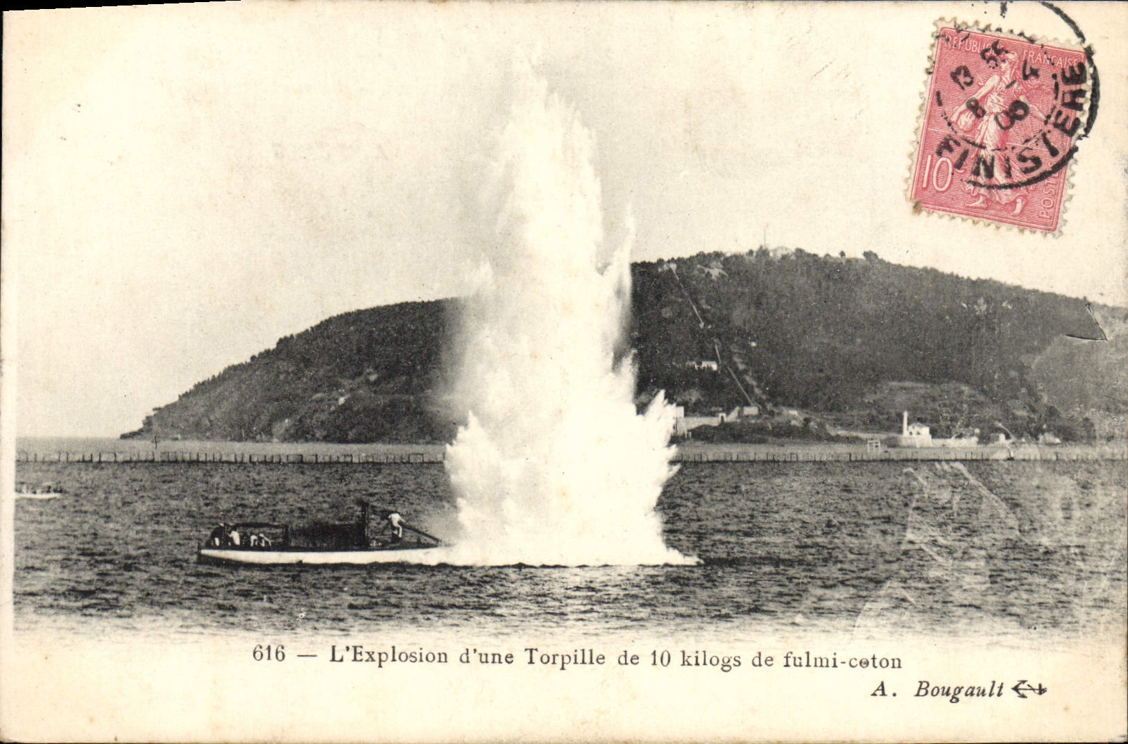 CPA L'Explosion D'Une Torpille De 10 kilogs de fulmi coton 
