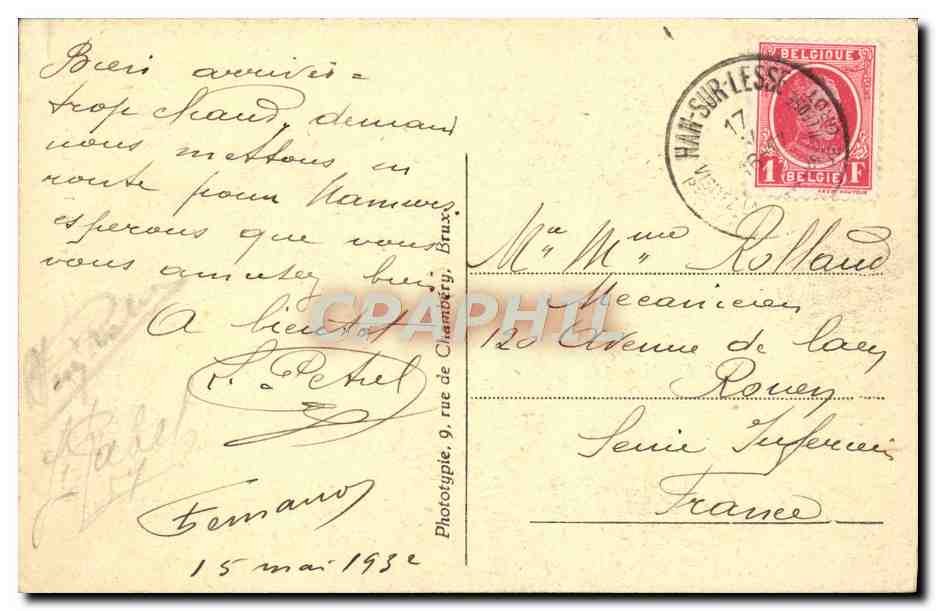 CPA Bruxelles Chaire De Verite De I'Eglise Ste Gudule — Verso