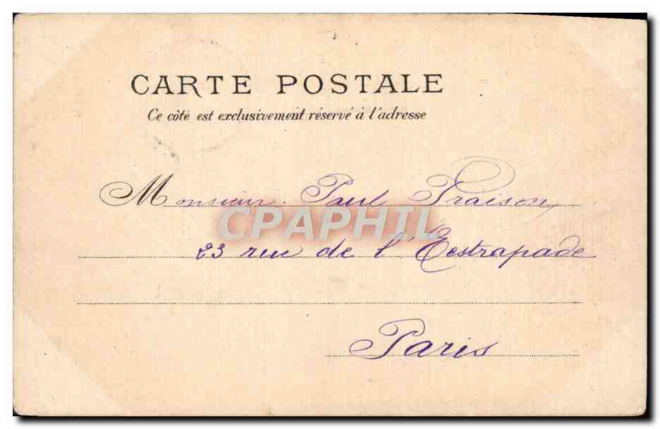 Madame Récamier — Portrait par David — Raphaël Tuck & Fils, série 104 — Rückseite