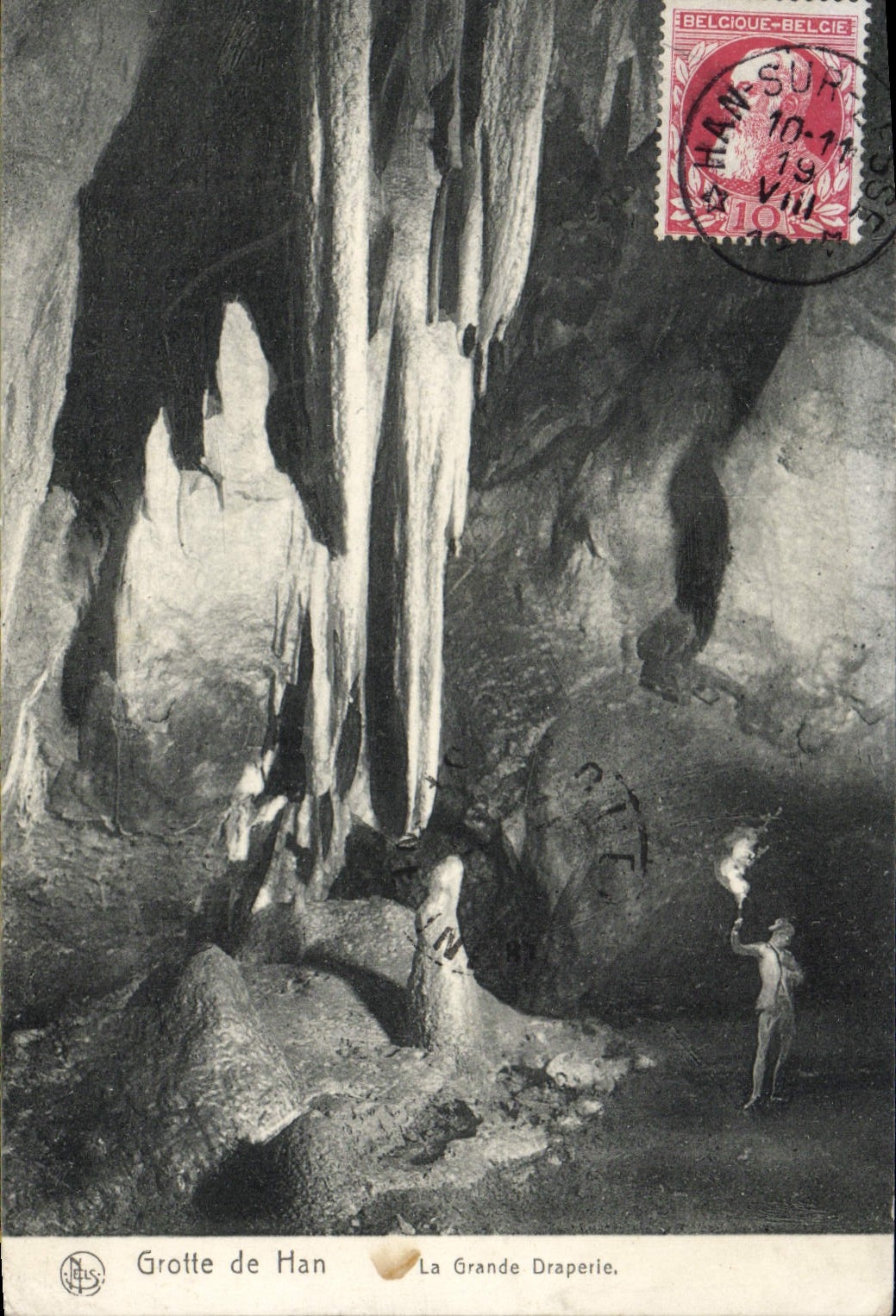 CPA Grotte De Han La Grande Draperie