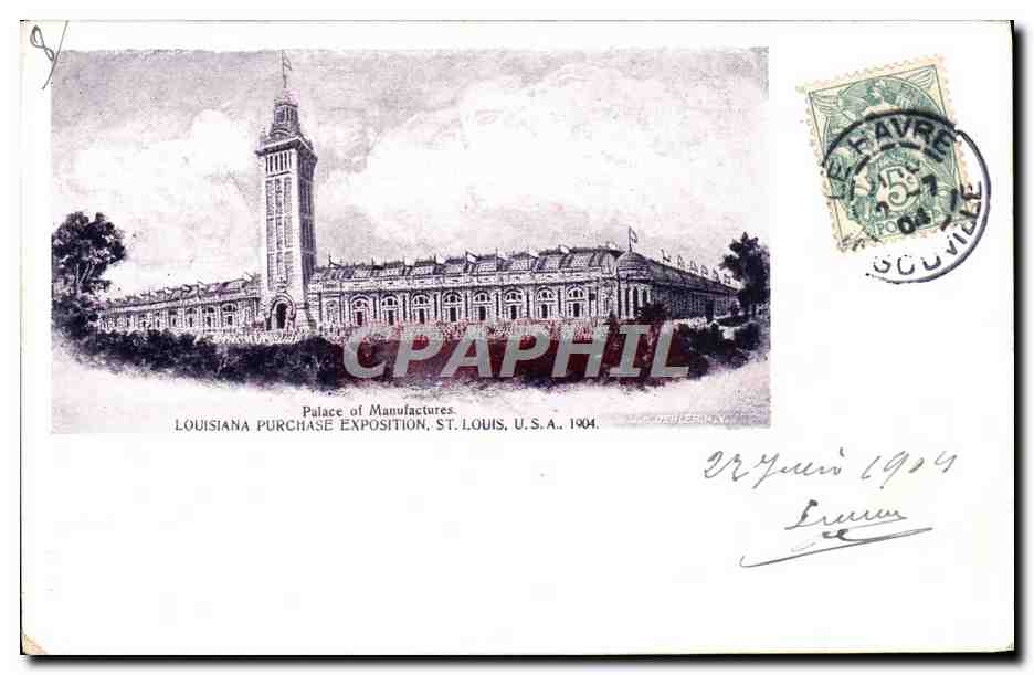 CPA Palace Of Manufactures St Louis 1904