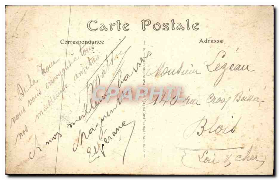 CPA Paris Le Sommet De La Tour Eiffel — Rückseite