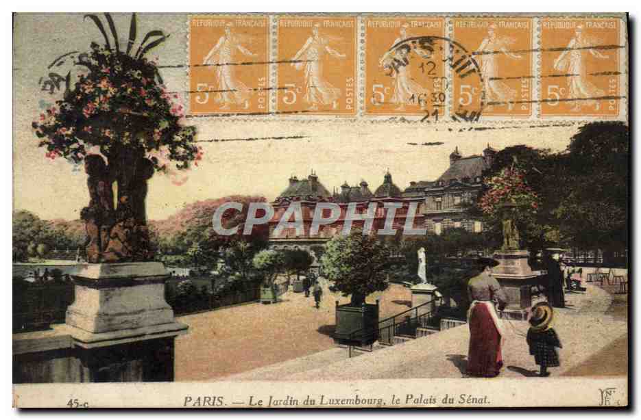 CPA Paris Le Jardin Du Luxembourg Le Palais Du Senat