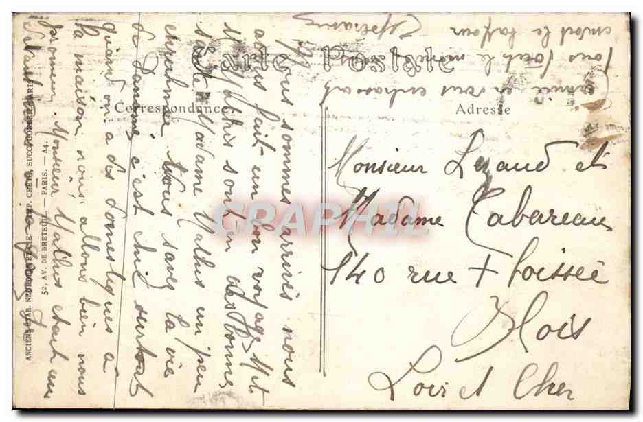 CPA Paris Le Jardin Du Luxembourg Le Palais Du Senat — Rückseite