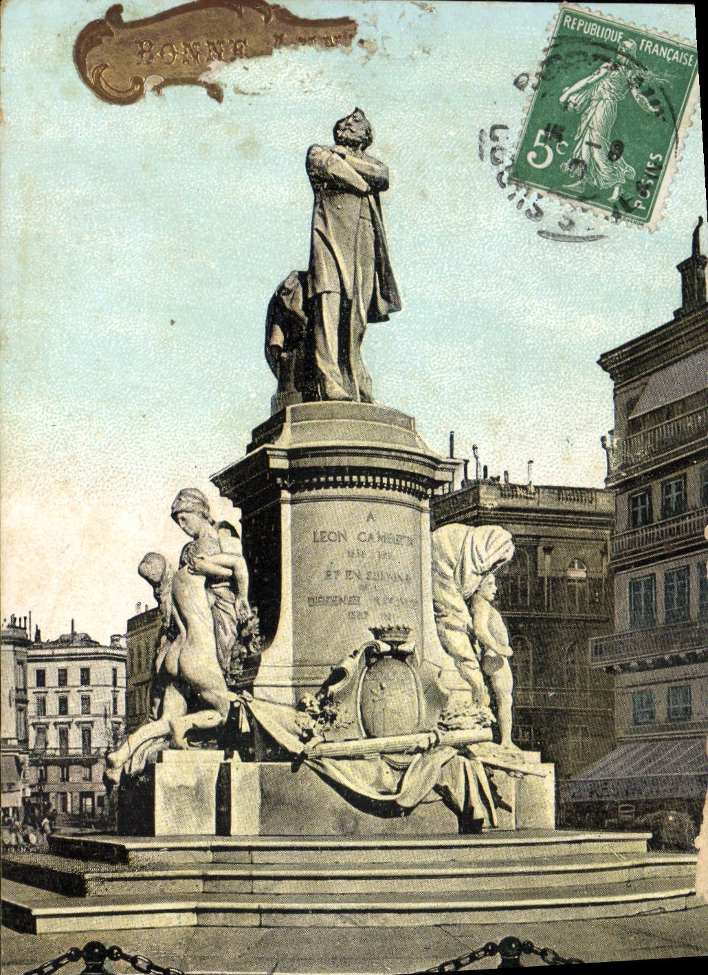CPA Bordeaux Monument de Leon Gambetta