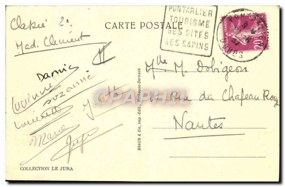 CPA Pontarlier Place St Pierre Et Porte — Rückseite