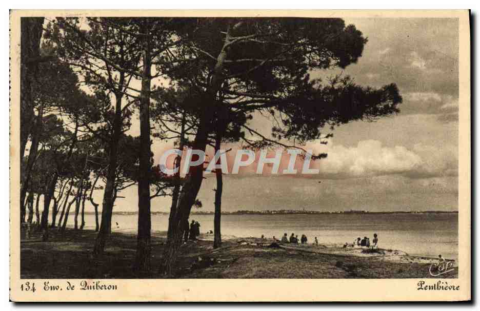 CPA Environs de Quiberon Penthievre DAguin Quiberon Plages Grottes