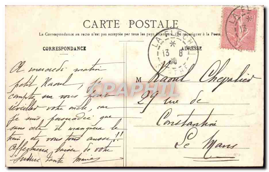 CPA Paysan De Sainte Anne Folklore Homme — Verso