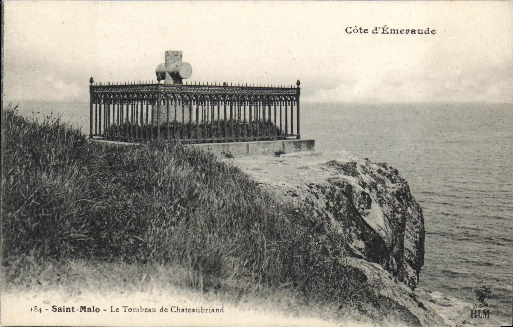 Saint-Malo - Le Tombeau de Chateaubriand — Côte d'Émeraude, éditeur HUM, n° 184