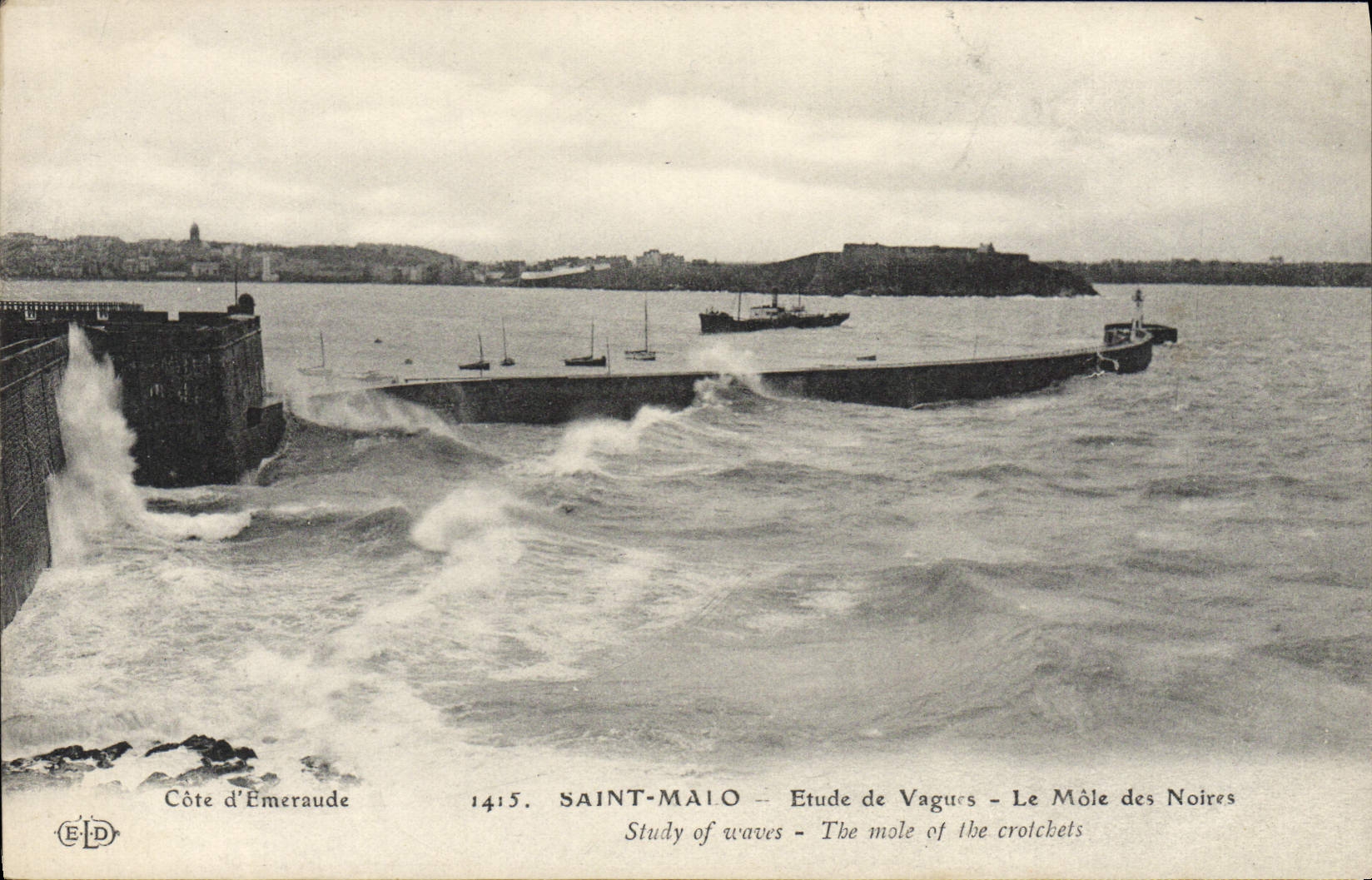 Saint-Malo — Estudio de Ondas — El Muelle de las Negras — Costa de Esmeralda, n°1415