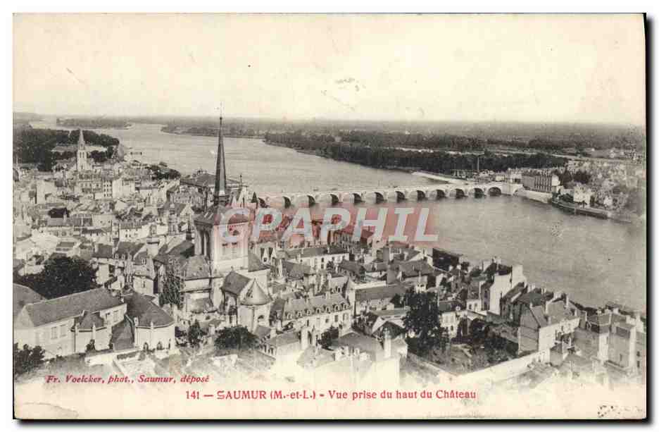 CPA Saumur Vue Prise Du Haut Du Chateau