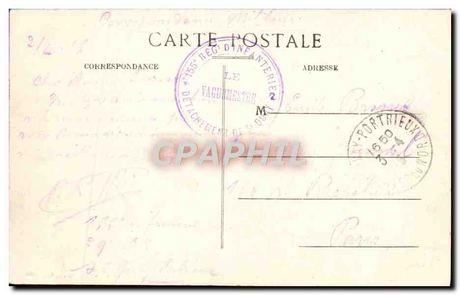 Saint-Quay (C.-du-N.) — Le Sémaphore - Les Falaises — J.-B. Barat, phot.-édit., St-Quay — Verso