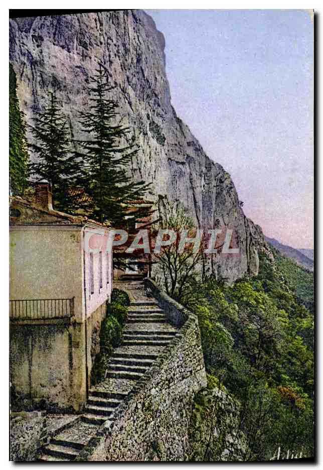 CPA La Sainte Baume Arrivee a la grotte