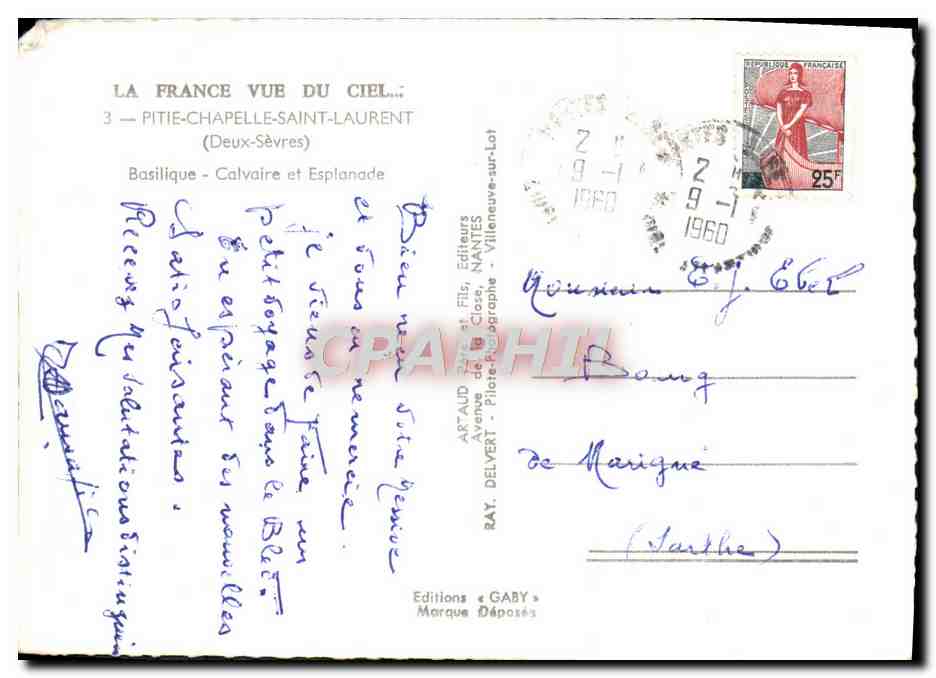 CPM Pitie Chapelle Saint Laurent Basilique Calvaire et esplanade — Verso