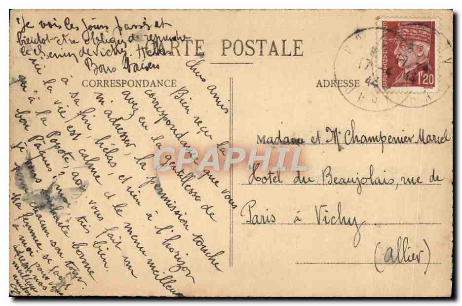 CPA Poligny La Brasserie Et La Croix Du Dan — Rückseite