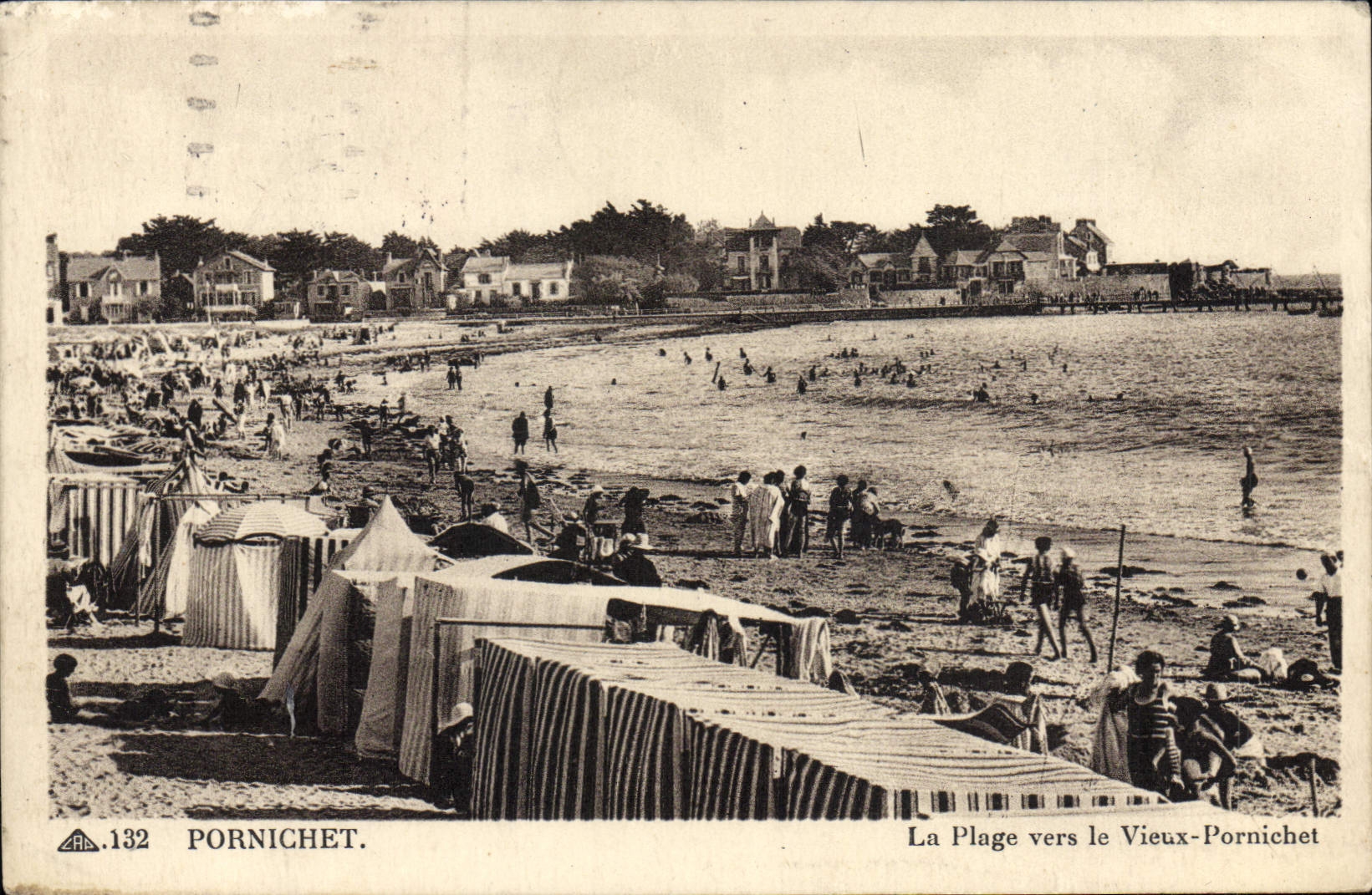CPA Pornichet La Plage Vers Le Vieux Pornichet 