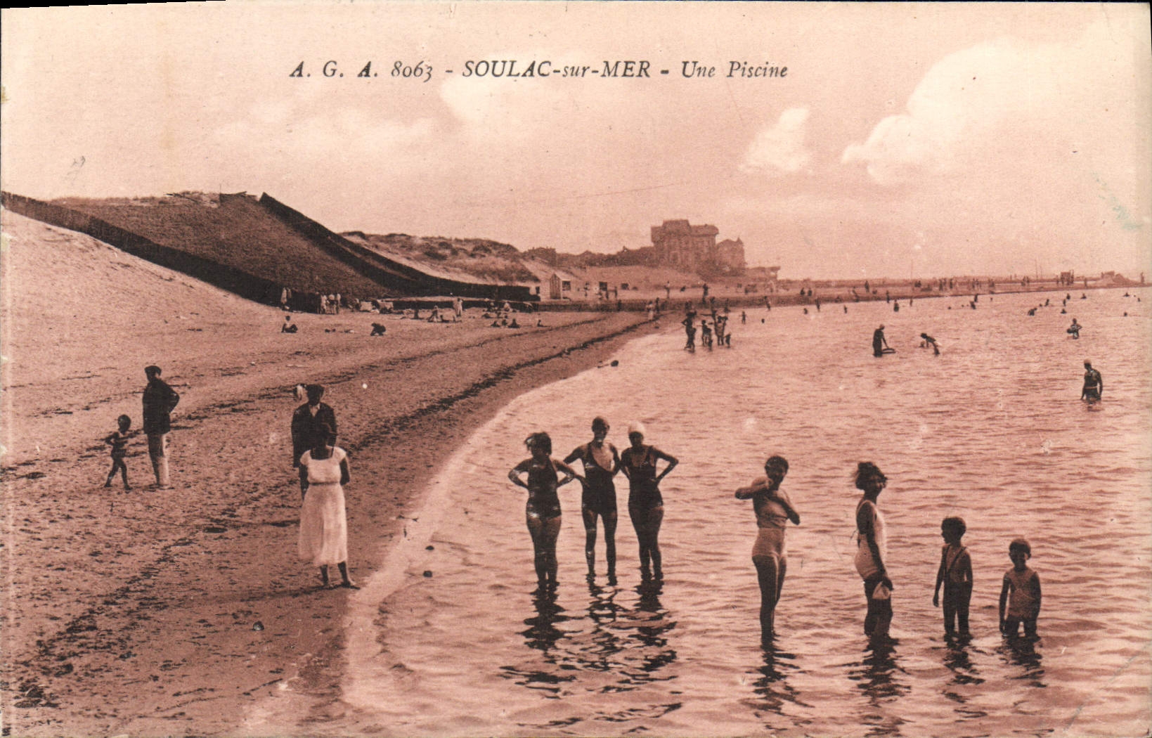 CPA Soulac Sur Mer Une Piscine Cachet Daguin