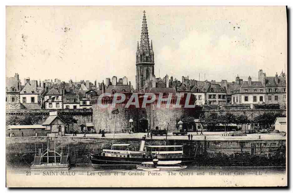 Saint-Malo — Les Quais et la Grande Porte — LL 27